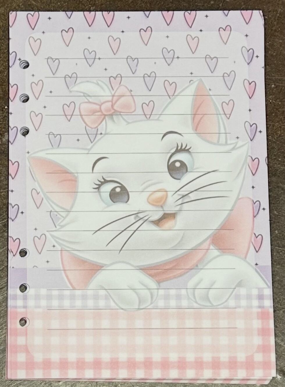 Marie Cat Size A5 Refill Stationery Paper (50 Sheets)